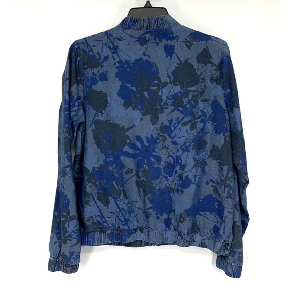 Juicy Couture Jacket Blue Camo Full Zip Front Lyocell - Picture 9 of 11